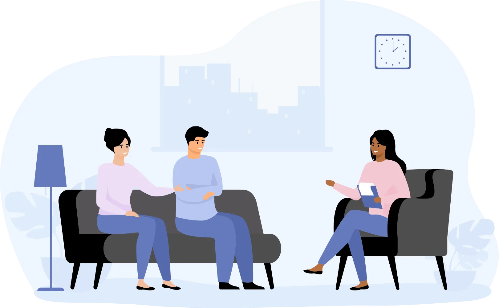 Couples Therapy session illustration